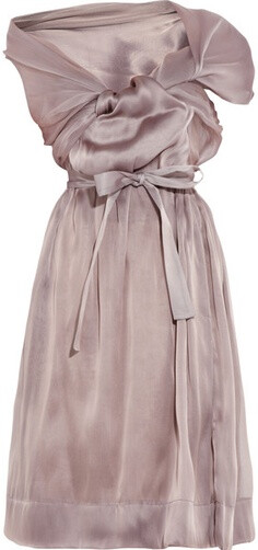 VIVIENNE WESTWOOD ENGLAND Riding Asymmetric Silkorganza Dress