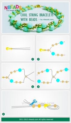 cool string bracelets with beads