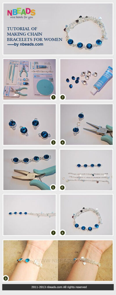 tutorial of making chain bracelets for women