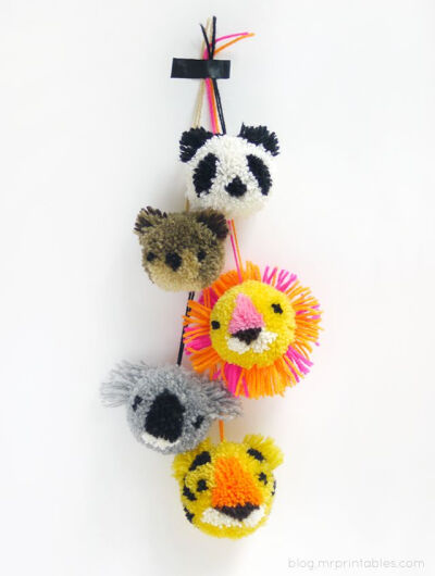 How to make animal pom-poms