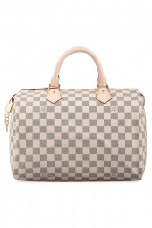 路易·威登 米白色 Damier Azur 帆布 Speedy 30系列 女士中号手提筒形包 N41533 6150