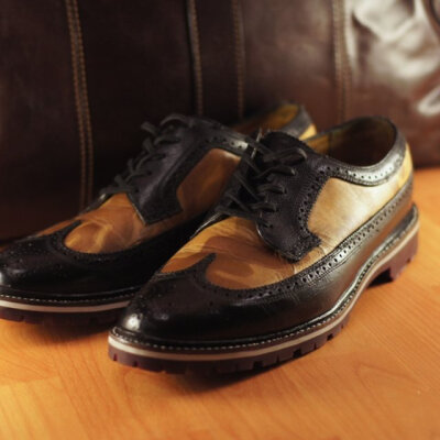 Camo Wingtip Brogues by Greenwich Vintage Co. x Anchor Division