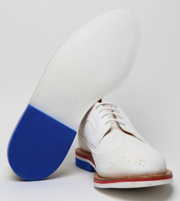 Thom Browne White Wingtip Brogue