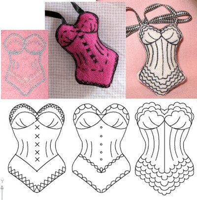 3 sachet corsets &amp;amp; a pattern