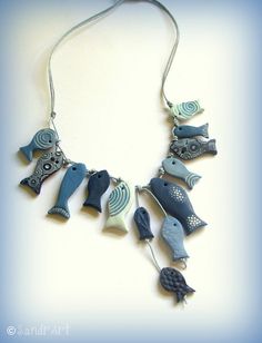 polymer clay necklace