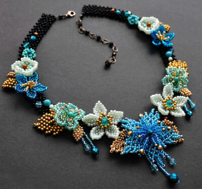 Beadwork by Lucie Avramova. Pagan Goddess Of Summer - Ziva Necklace