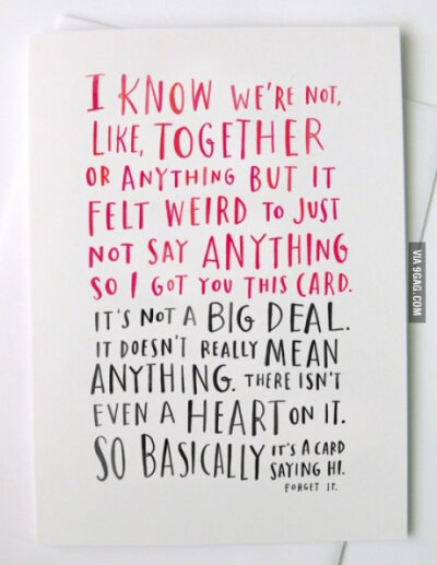 Perfect valentine card for relationships nowadays