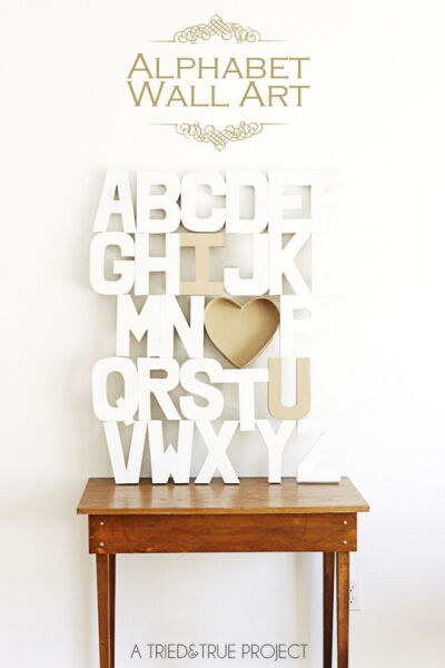 Paper Mache Alphabet Wall Art