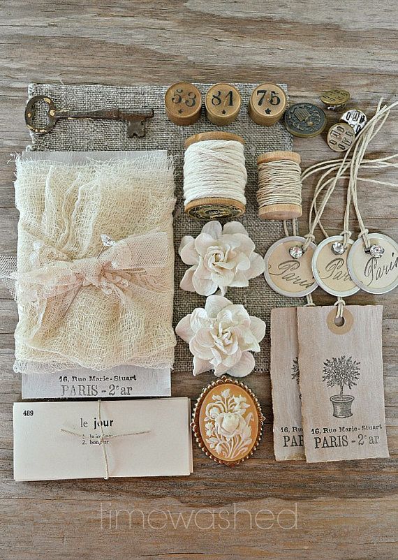 Vintage and Handmade Gift Wrap/Inspiration Kit