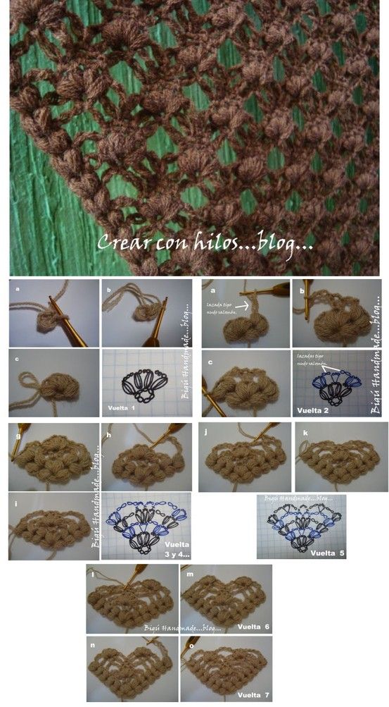 Crochet Shawl - Chart ❥ 4U // hf