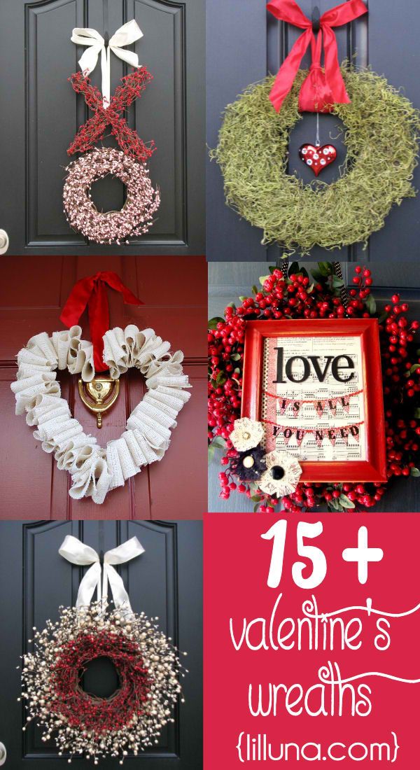 Beautiful DIY Valentine’s Day Wreaths