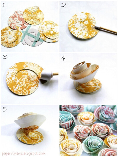 DIY: rolled paper flowers