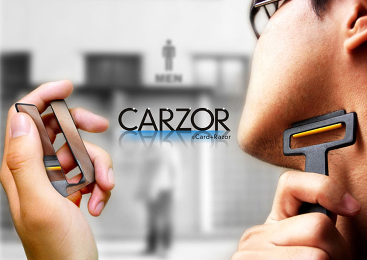 超有型 CARZOR 便携卡片式手动卡片剃须刀 送男友