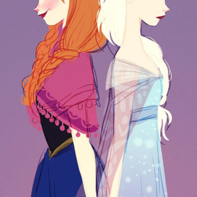 FROZEN Elsa and Anna by waltdisneydiary