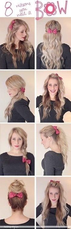 Different ways to wear a bow