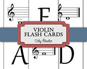 Violin Note Flash Cards