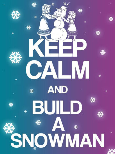 #FROZEN Keep Calm and build a snowman - Project Life Disney Filler Card - Scrapbooking.