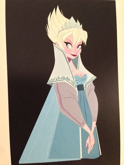 Disney Frozen Elsa concept art I believe this is from Jean Gillmore?