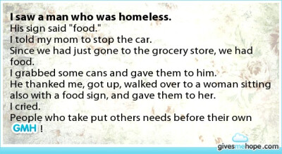 Random acts of kindness - Cans of Hope and Joy