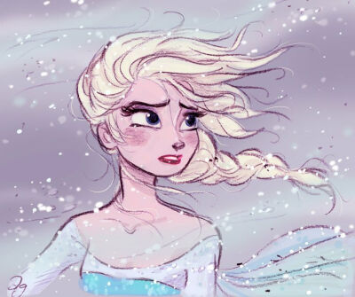 #FROZEN Disney's Frozen Elsa in the blizzard by princekido on deviantART