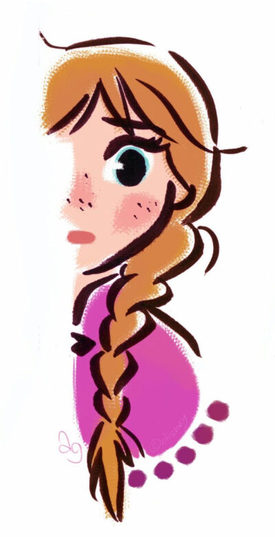 Stylized Princess Anna from Disney's Frozen by *princekido on deviantART