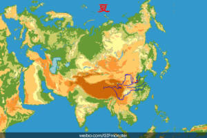 一张珍贵的历史动态地图。。信息量很大啊！有没有震惊到呢。。