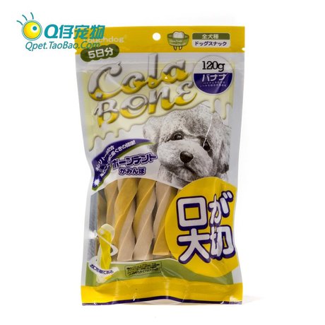 touchdog 宠物狗零食 狗咬胶 水果类 洁牙骨（香蕉味）120g-淘宝…