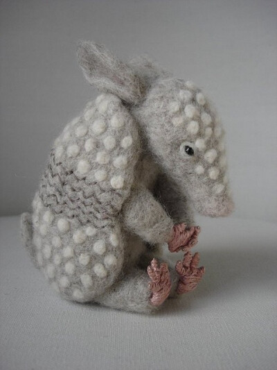 love this!!!!! Needle Felted Baby Armadillo by Tamara111, via Flickr