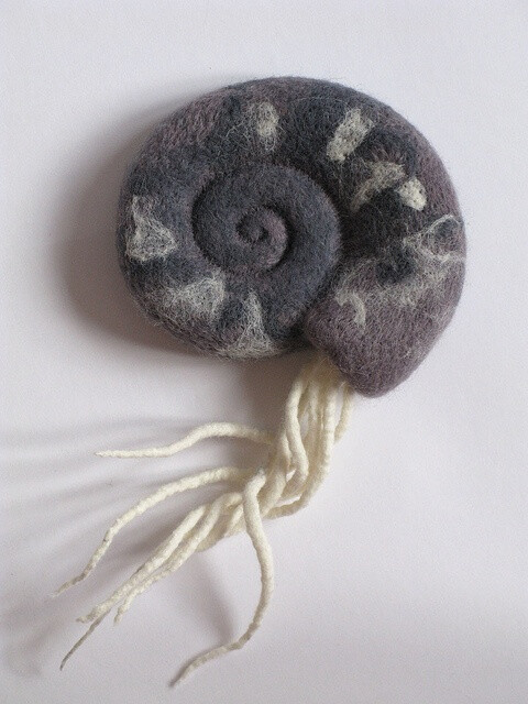 Felted brooch