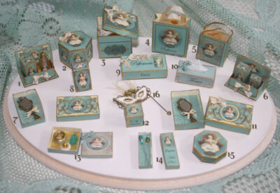 Ladys TOSCA perfume historic box OOAK Dollhouse scale 1/12