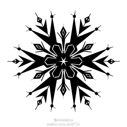 为了画图 画(miao)了一个elsa造房子时的雪花(跺脚的时候的那个((.