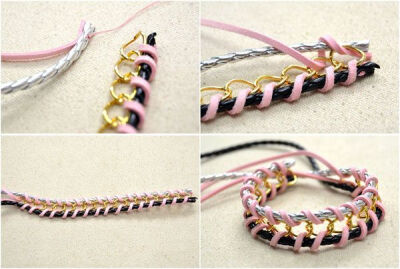 DIY - woven chain bracelet