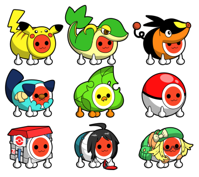 Taiko Drum Master Pokemon costumes