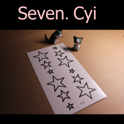 Seven Cyi 星星 经典 纹身贴纸 纹身贴