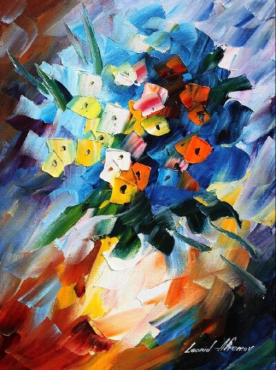 leonid afremov 你看那盛开的朵朵