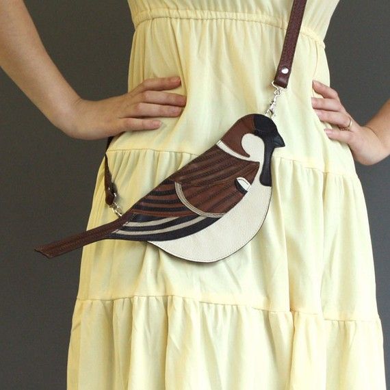 Sparrow Bird Bag by MarcSimardArtisan on Etsy, $202.00