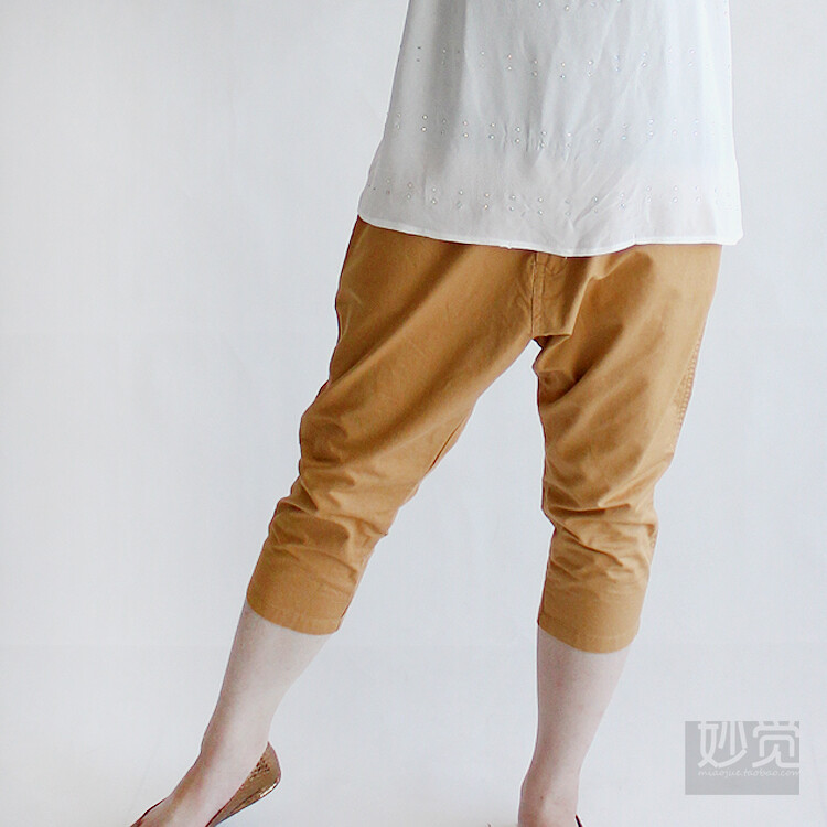特！妙觉无局限低调棉质哈伦七分裤森林文艺日系