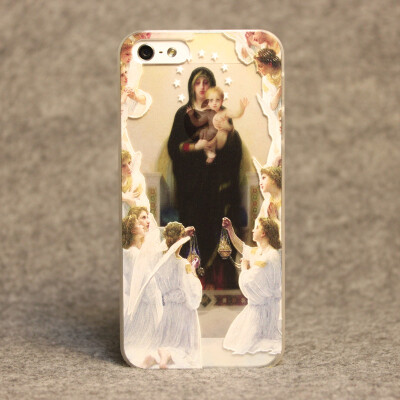 欧美iphoness宗教圣母潮牌原创超薄浮雕手机壳保护套