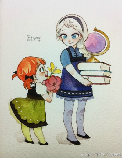 #frozen#Anna&amp;amp;Elsa没扫描仪只能拍拍了~