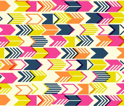 Tribal Arrows fabric from Spoonflower