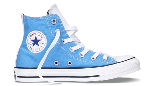 2月新款 Chuck Taylor All Star 三色拼接 高帮 蓝色