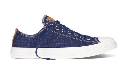 2月新款 Chuck Taylor All Star 舒适升级 男款 棉麻混纺 蓝色