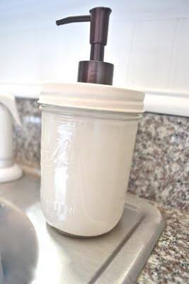 DIY Painted Mason Jar Soap Dispenser