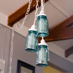 Use this tutorial to add light and life to any room with a charming and functional Mason Jar Chandelier!