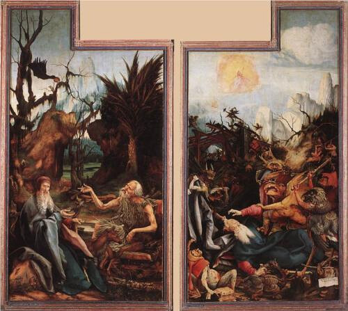 Stefan Lochner,The Last Judgment,c. 1435,Oak, 124,5 x 172 cm,Wallraf-Richartz-Museum, Cologne 原文中“洛赫纳（Stephen Lochner)&amp;quot;应为Stefan Lochner,作品的左下、右下有一些怪物，天上飞的天使也很奇怪。