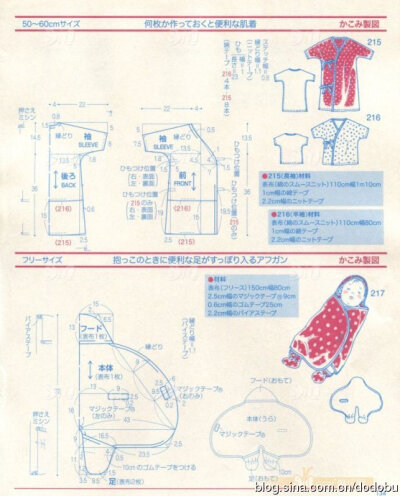 [转载]【哚❤手作】新生儿衣物及~~裁剪图好多