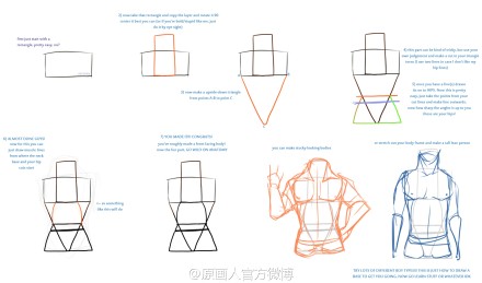 一直觉得美国lwyn 的这几篇人体躯干教程很简单，方便理解，大家可以参考下她的方法。