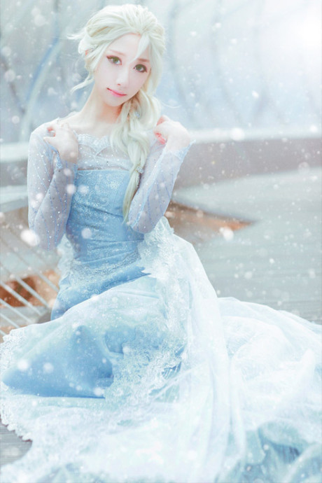 冰雪奇缘▁艾莎#cosplay{elsa▔