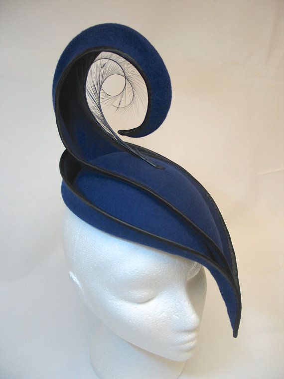 velour felt spiral hat - Kirsten Fletcher #millinery #judithm #hats