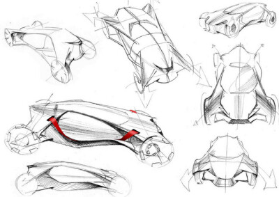 Car design sketches